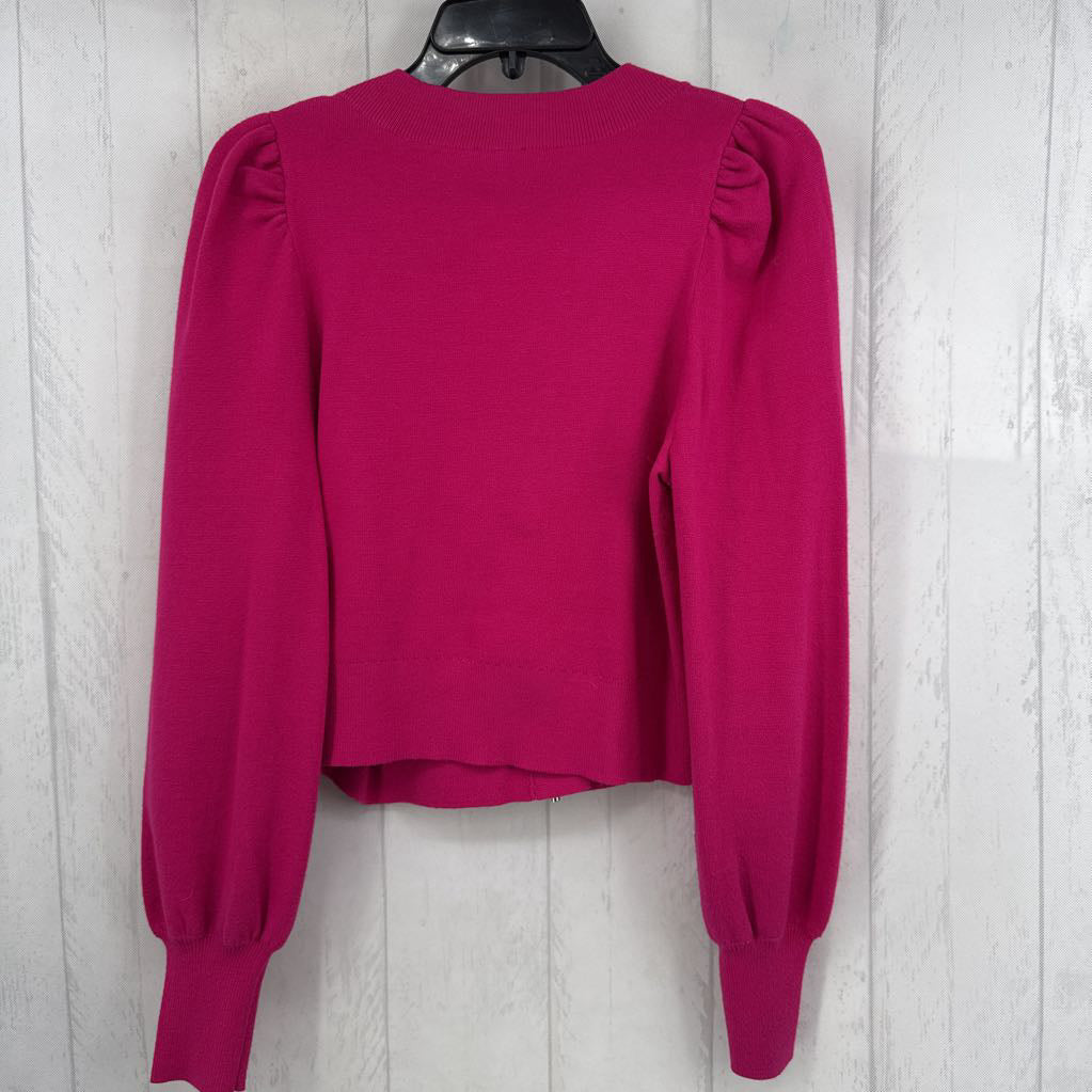 S rhinestone bow front cardi