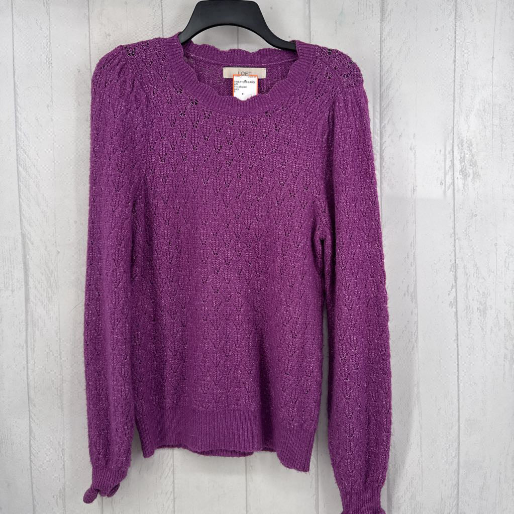 S scalloped sweater