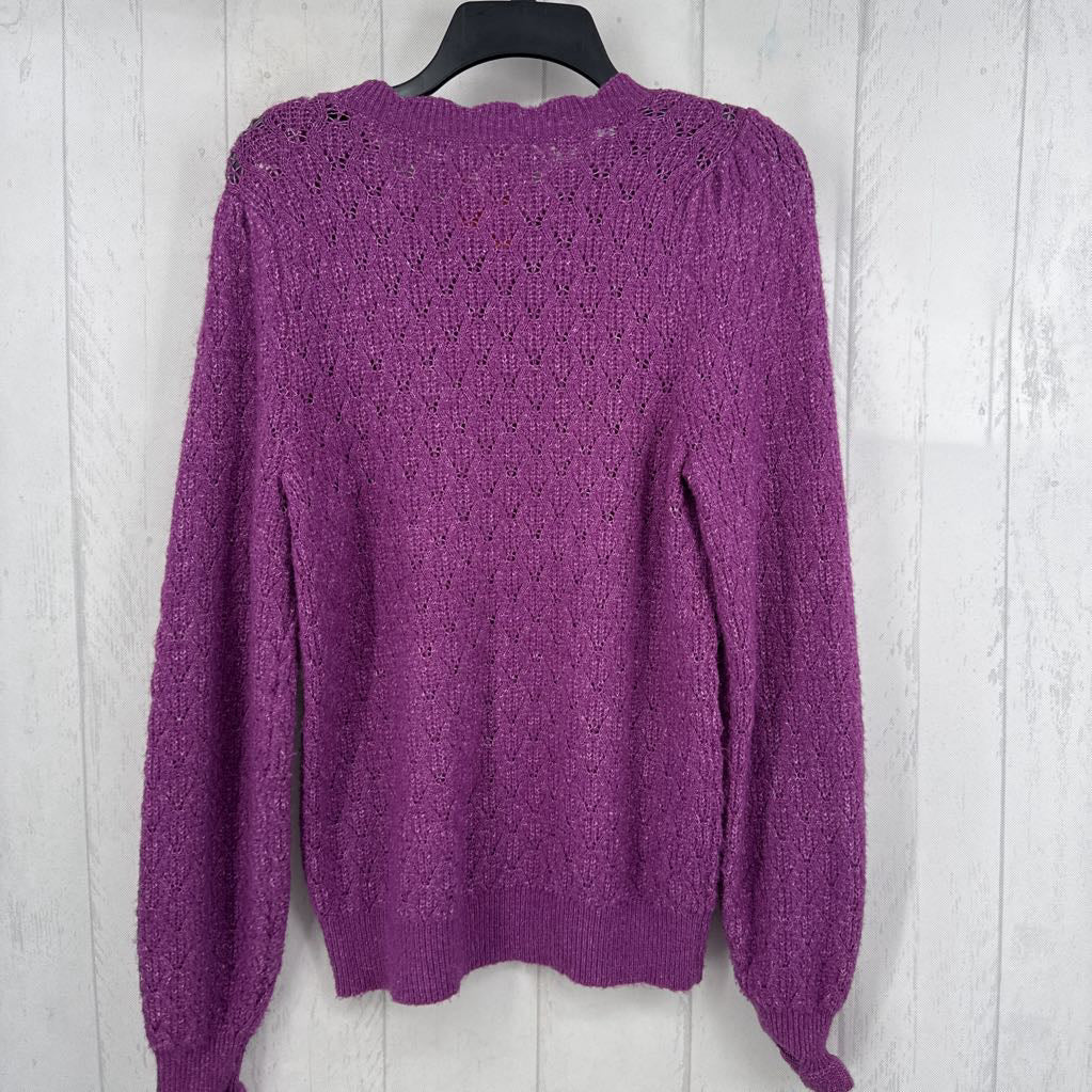 S scalloped sweater