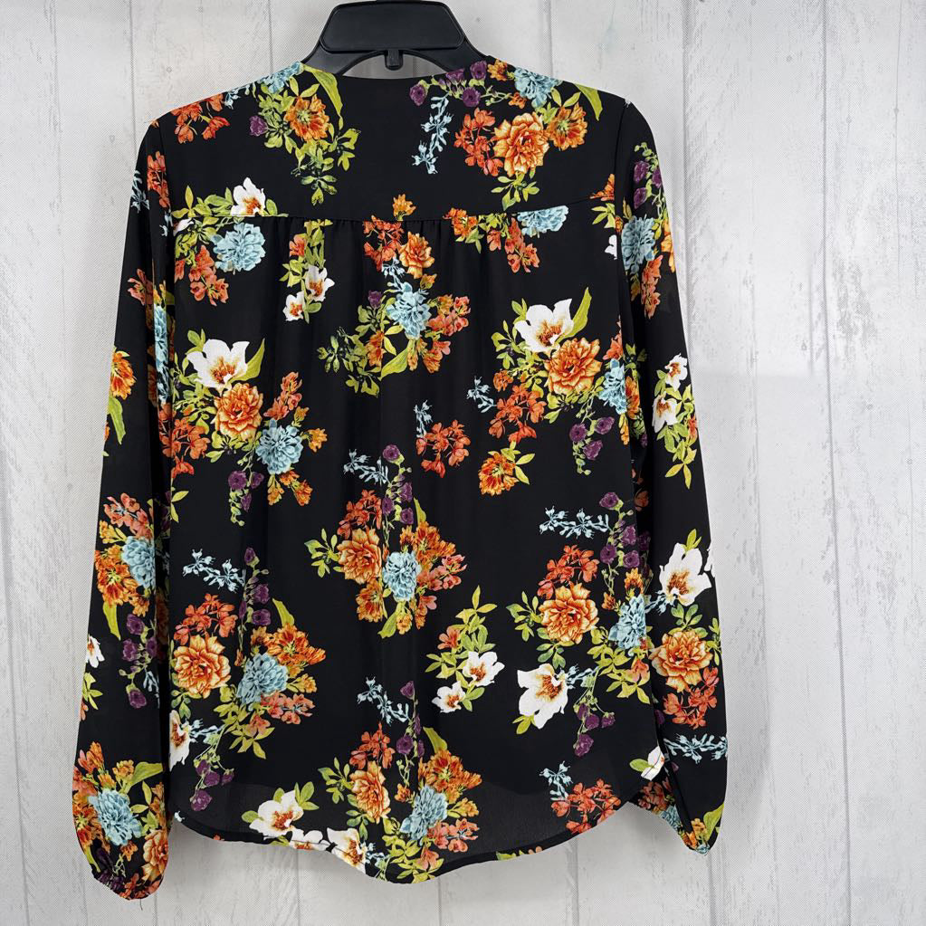 S flo print crossover l/s top