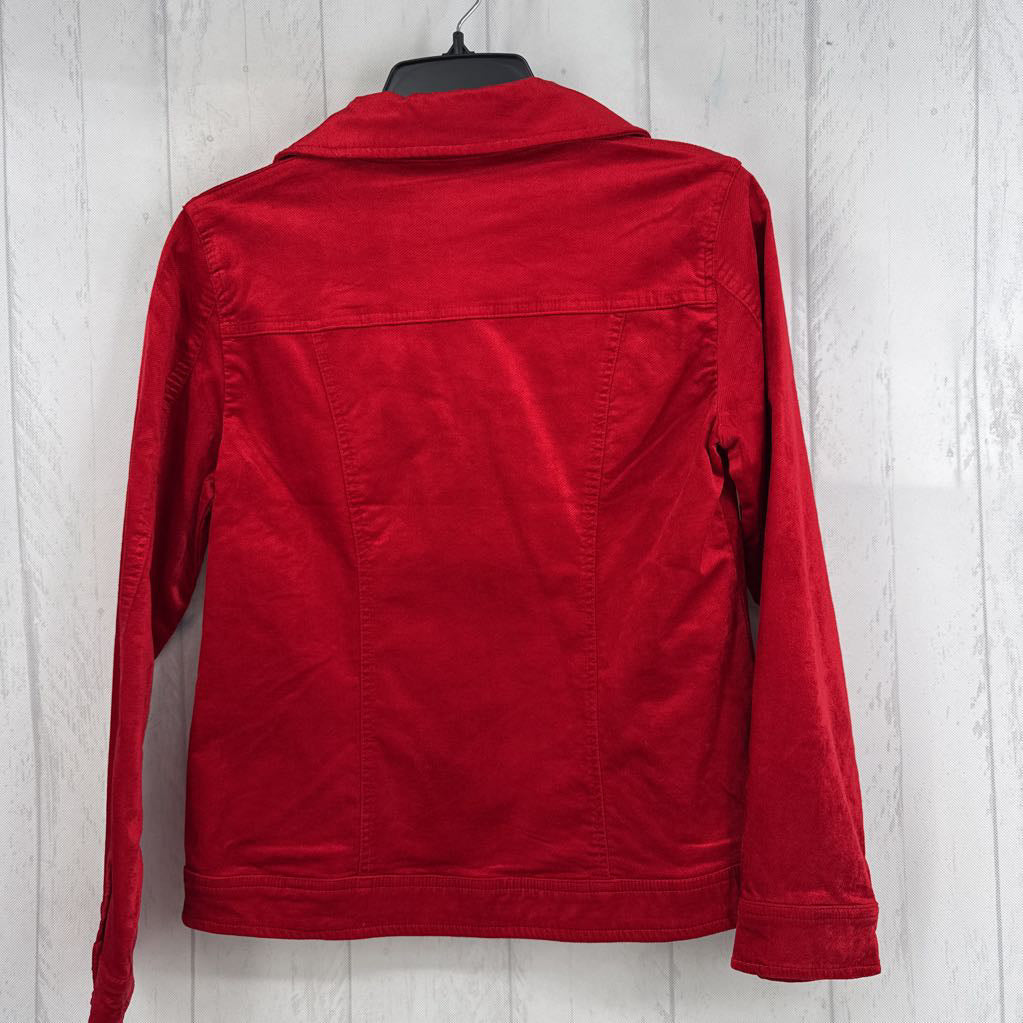 S velvet zip-up jacket