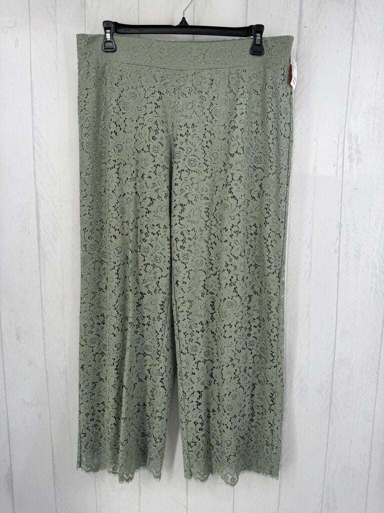 L lace pull-on wide leg pant