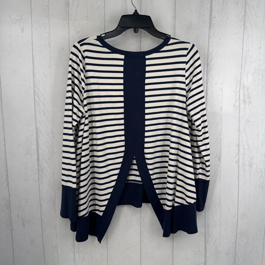S l/s stripe back split top