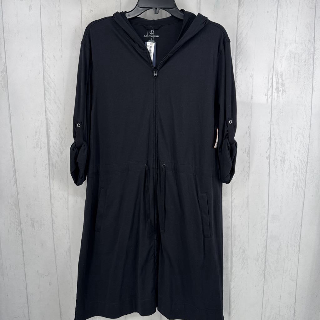 R39 XL lightweight zip-up hooded cover-up