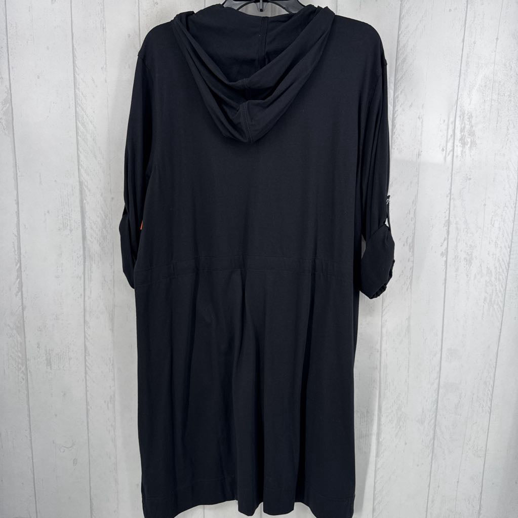 R39 XL lightweight zip-up hooded cover-up
