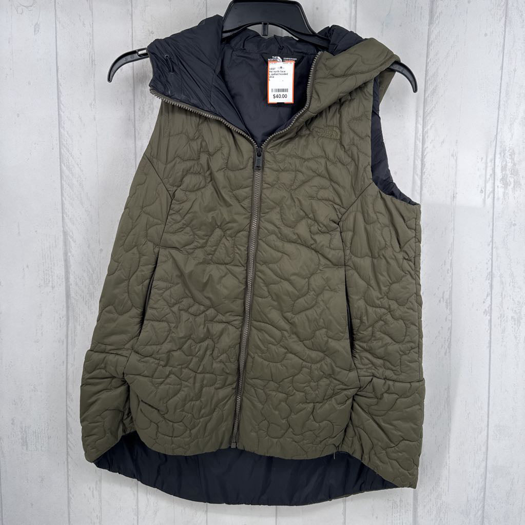 L quilted hooded vest