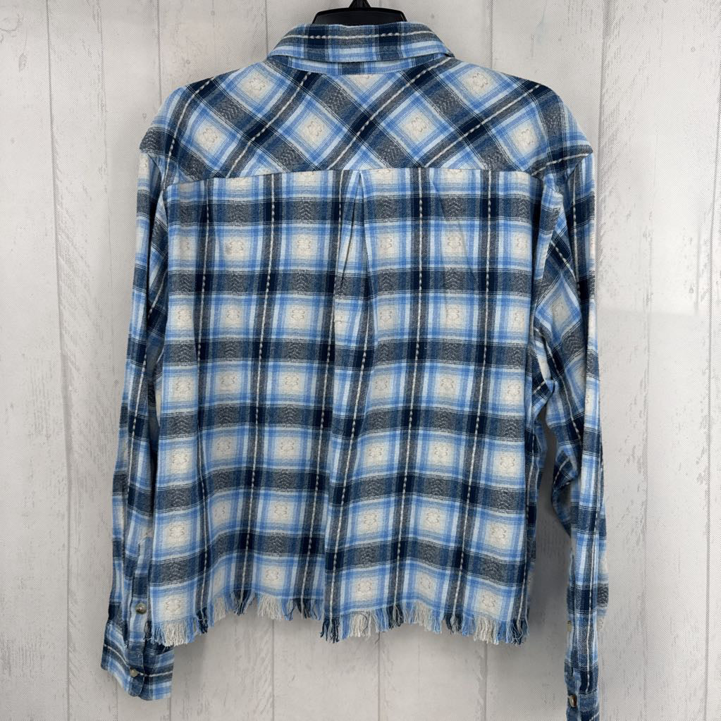 R89 L plaid button down l/s top