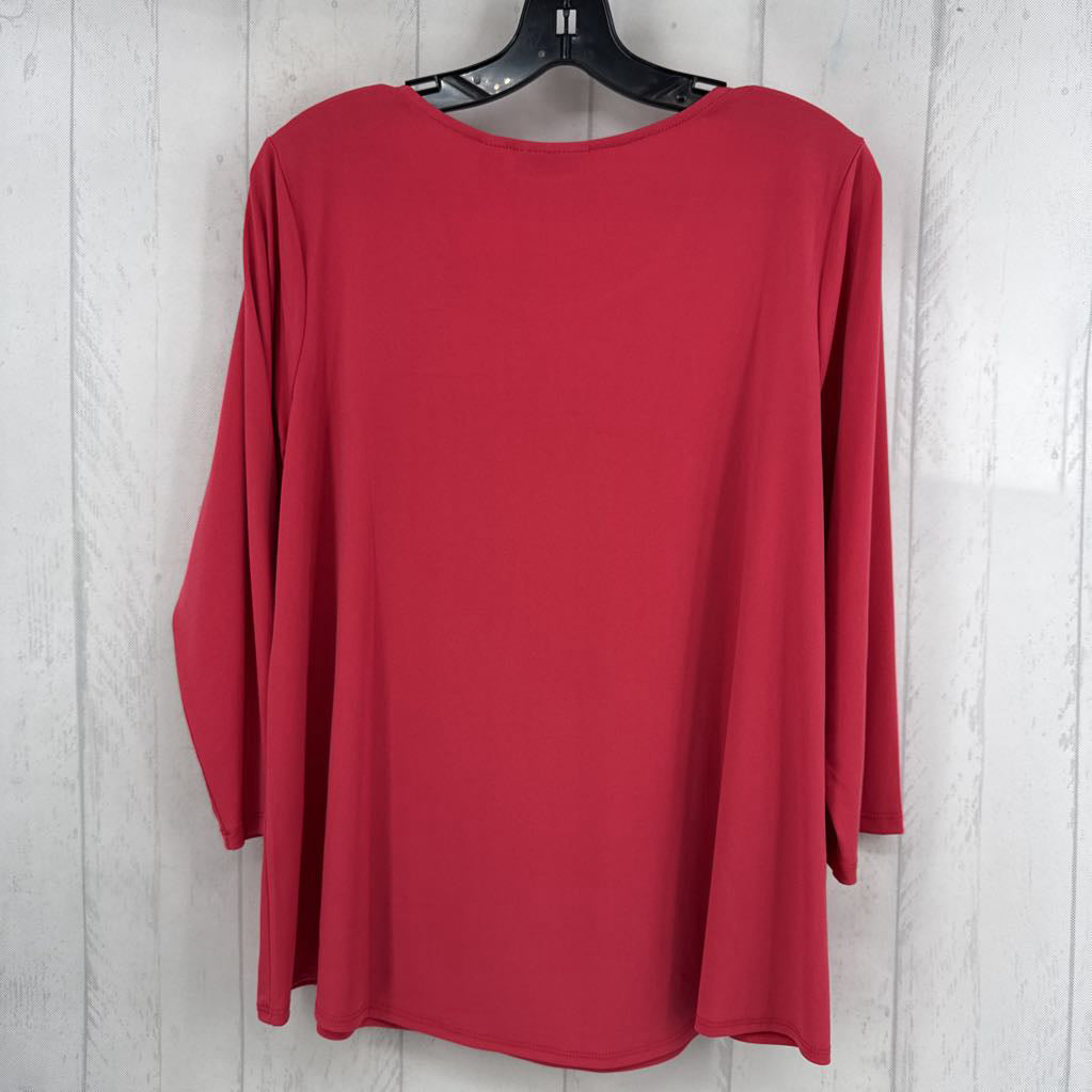 Lp scoop neck 3/4 slv top