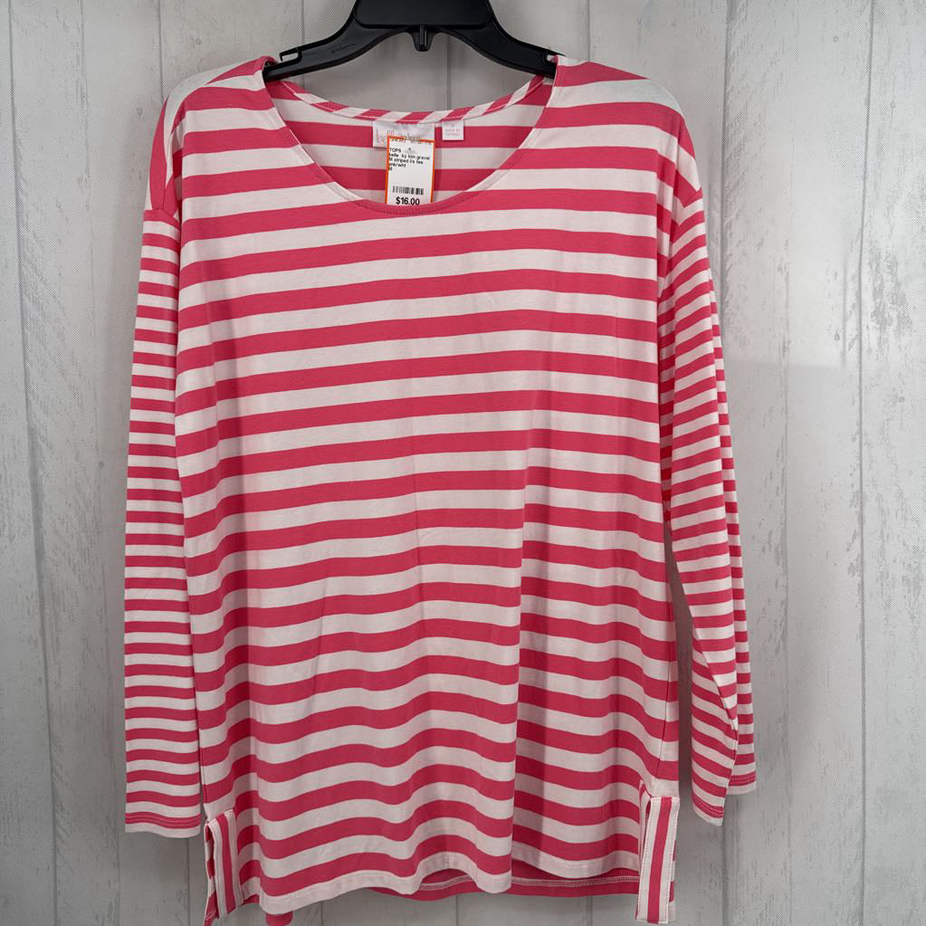 M striped l/s tee
