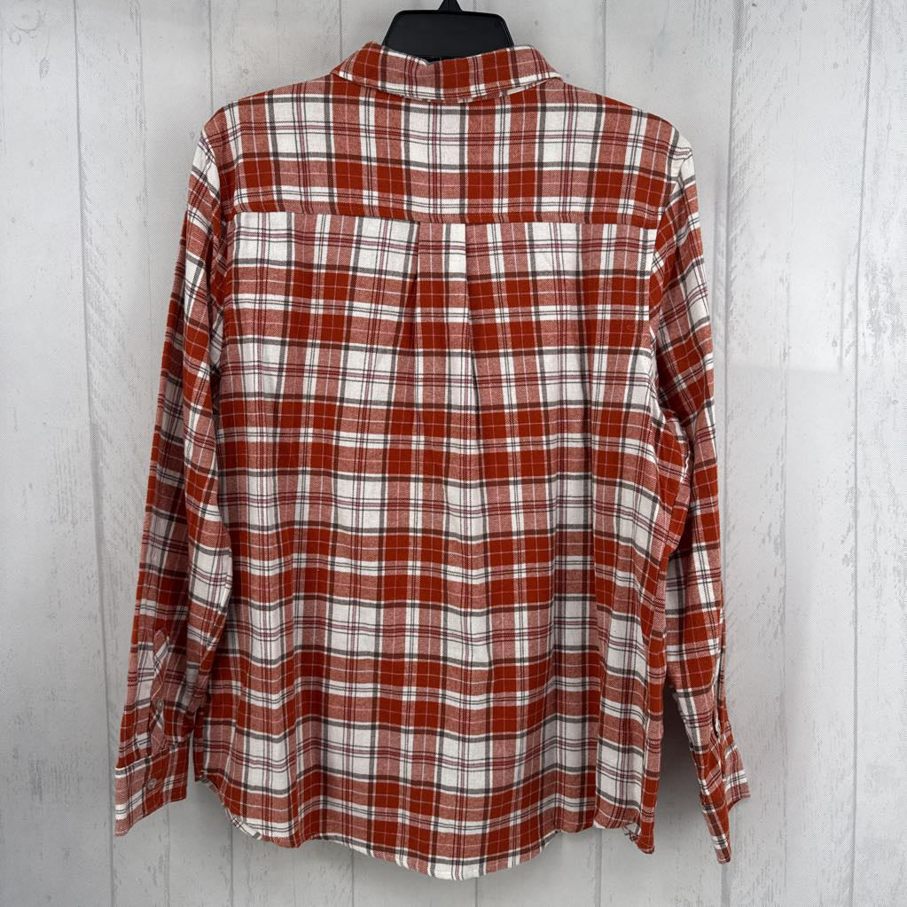 XL plaid button down l/s top