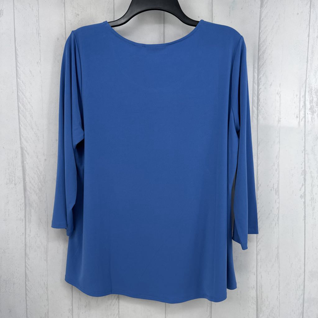 Lp round neck 3/4 slv top