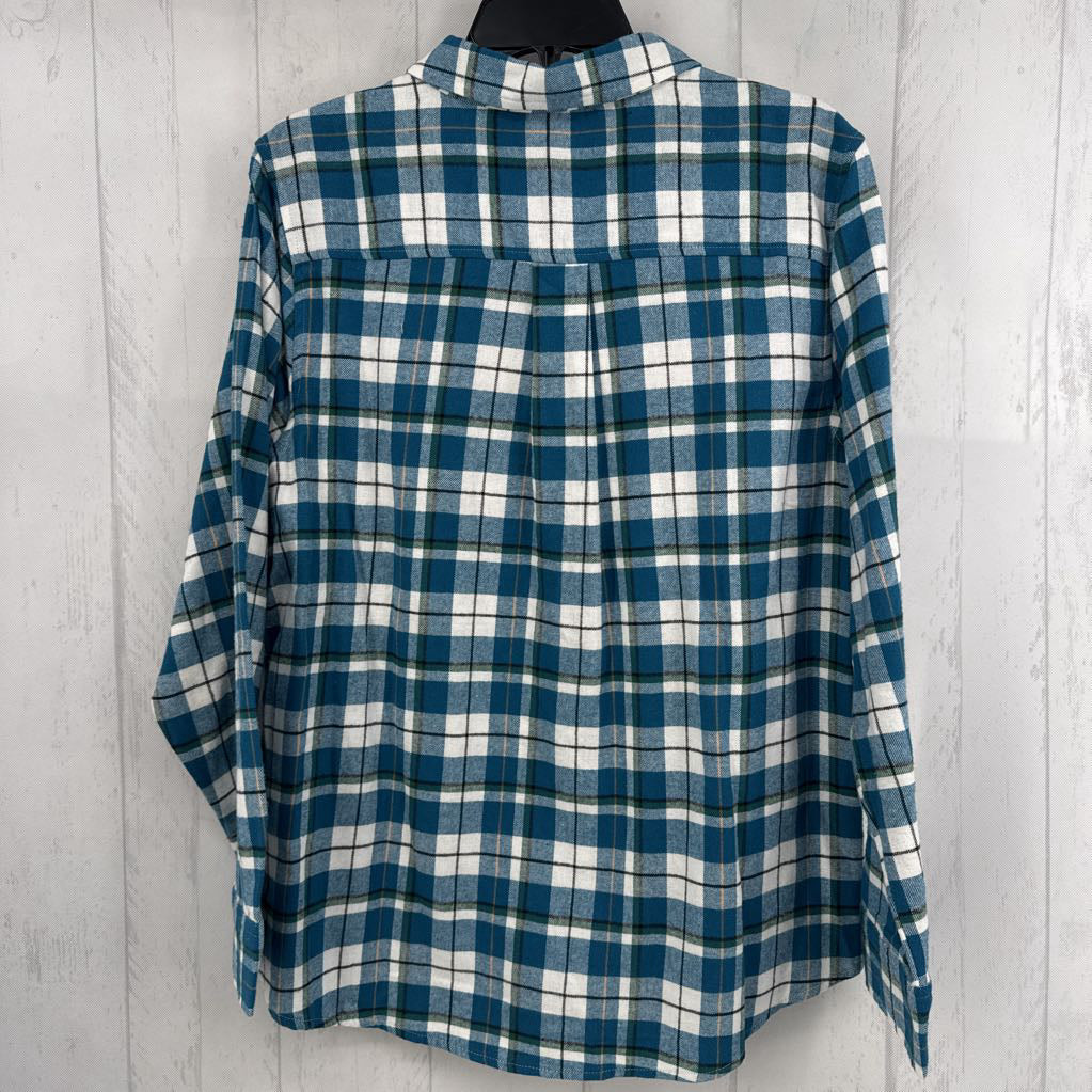 XL plaid flannel button down l/s top