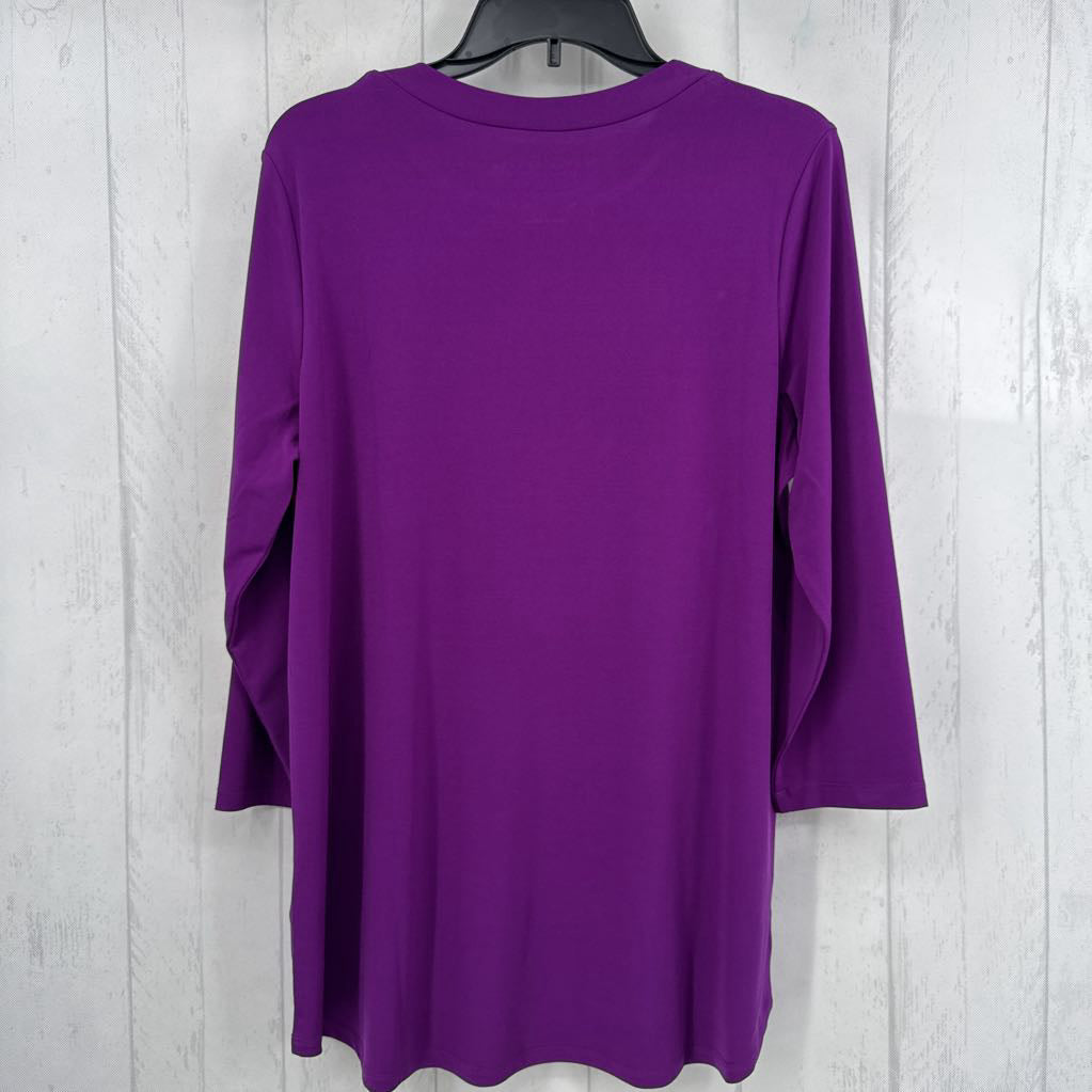 L crewneck 3/4 slv top
