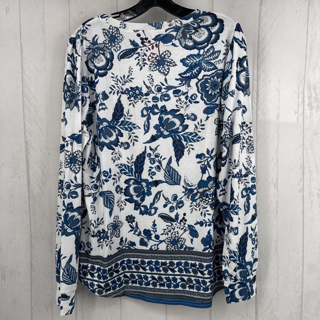 XL flo print l/s top