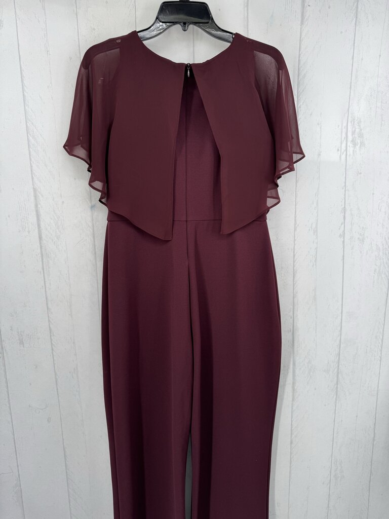8 sheer ruffled top jumpsuit