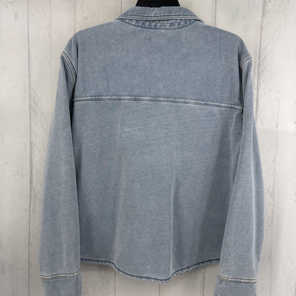 L chambray button down l/s top