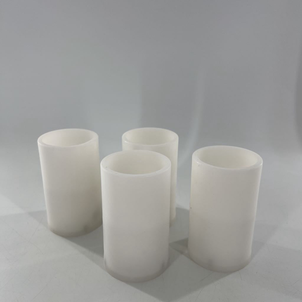 set of 4 LED pillar candles