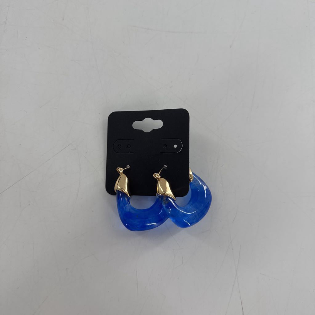 blue & gold earrings