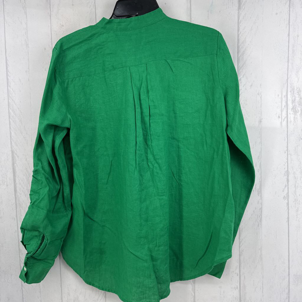 S linen button down l/s top