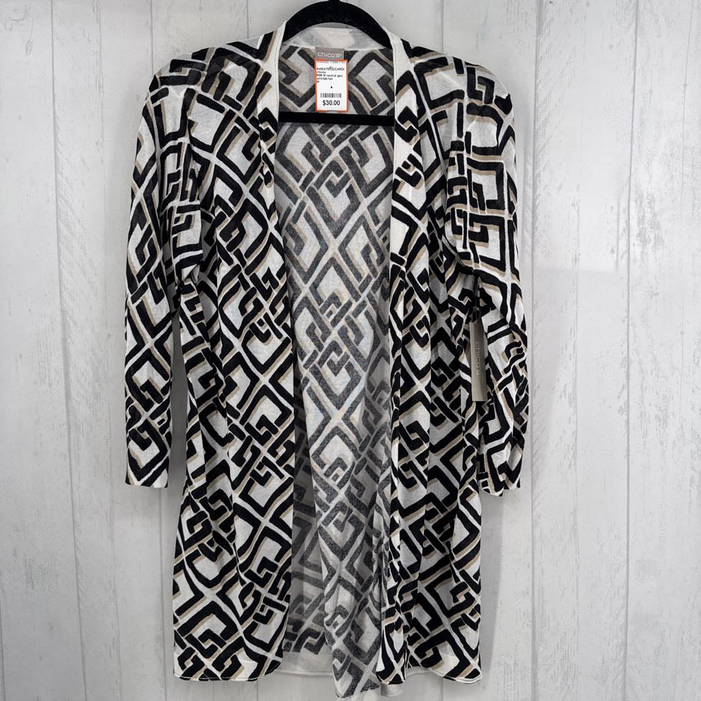 R99 M neutral geo lightweight cardi