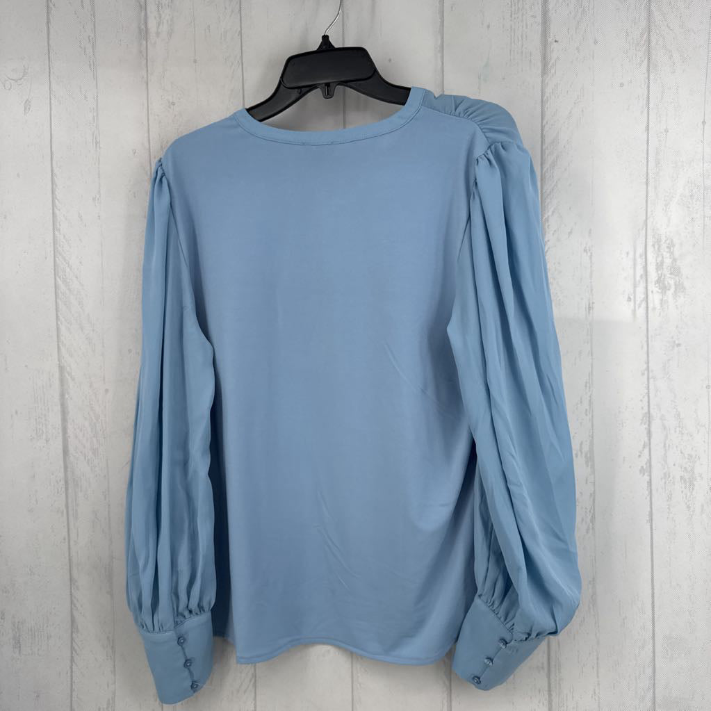 L quarter button down l/s top