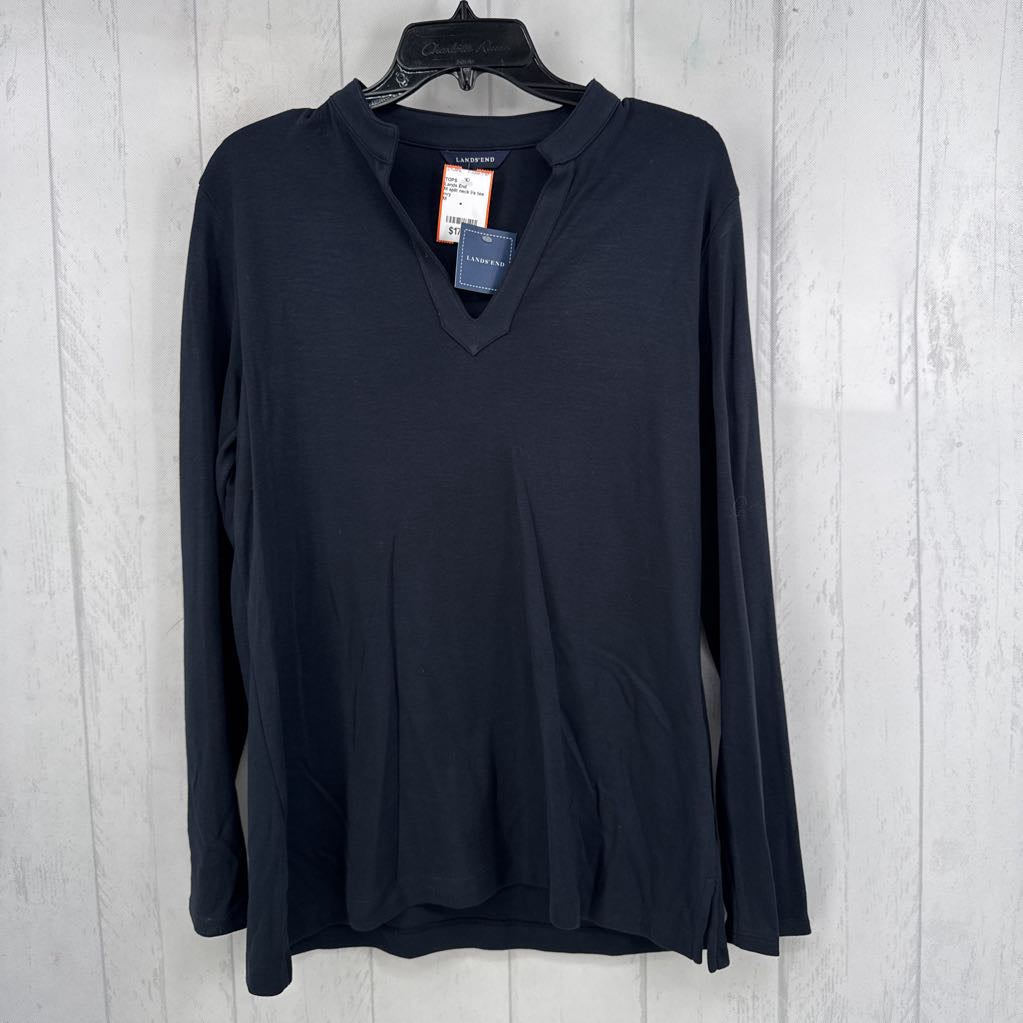 M split neck l/s tee