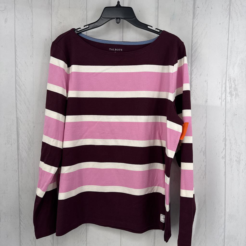 XL striped l/s tee