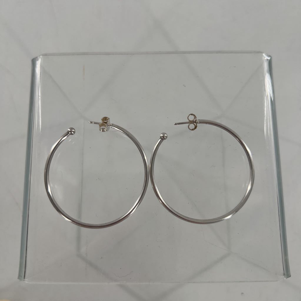 silver hoop earrings
