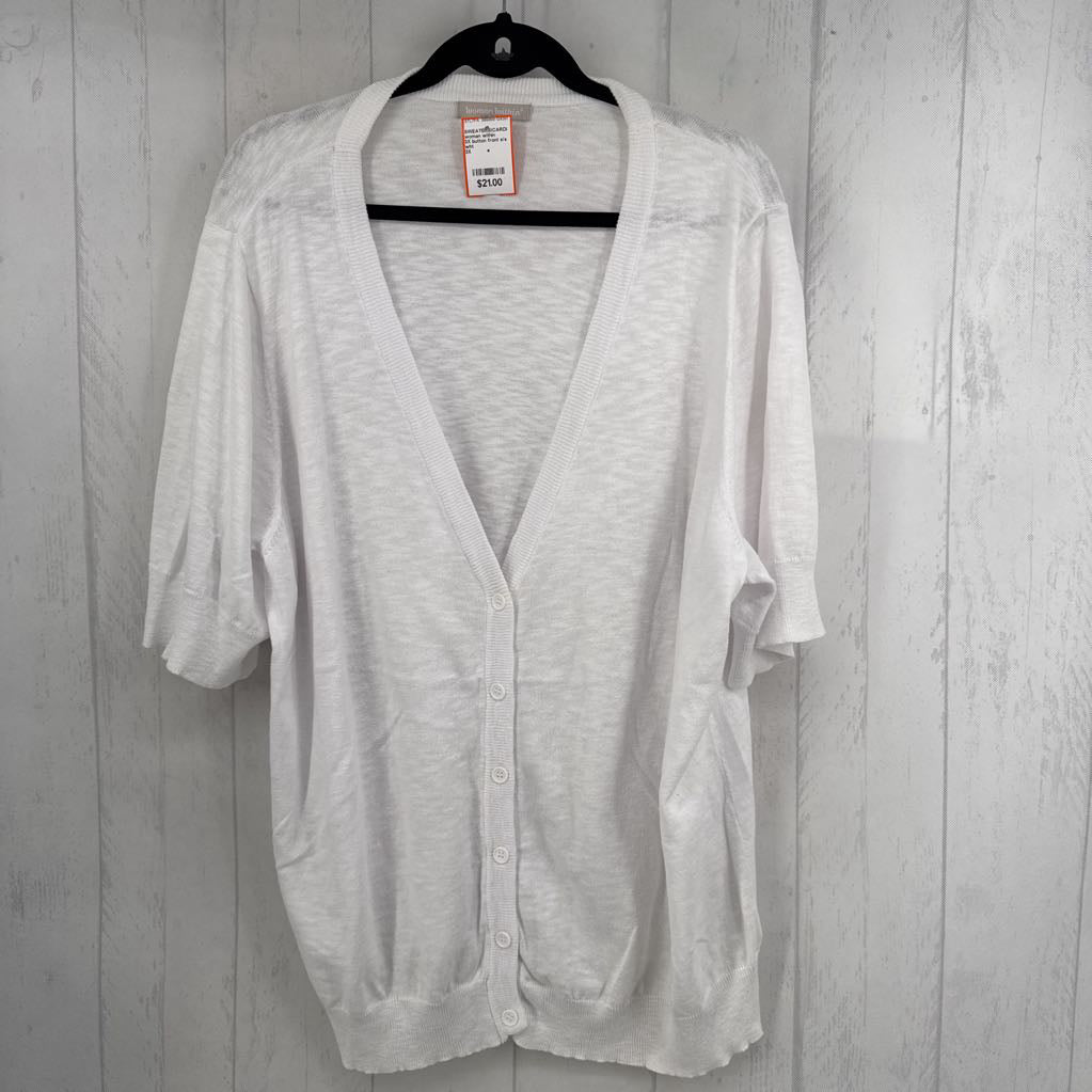 3X button front s/s cardi
