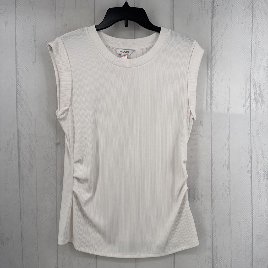 L ribbed gathered tank