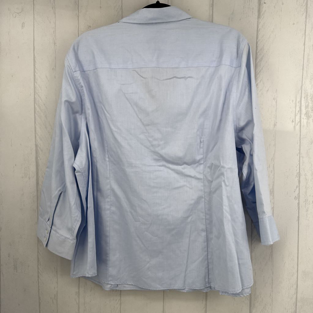 3X button down 3/4 slv top
