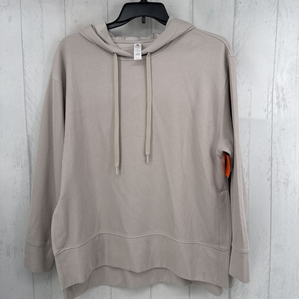 L ribbed hoodie