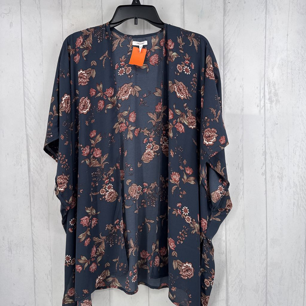 O/S flo print ruana
