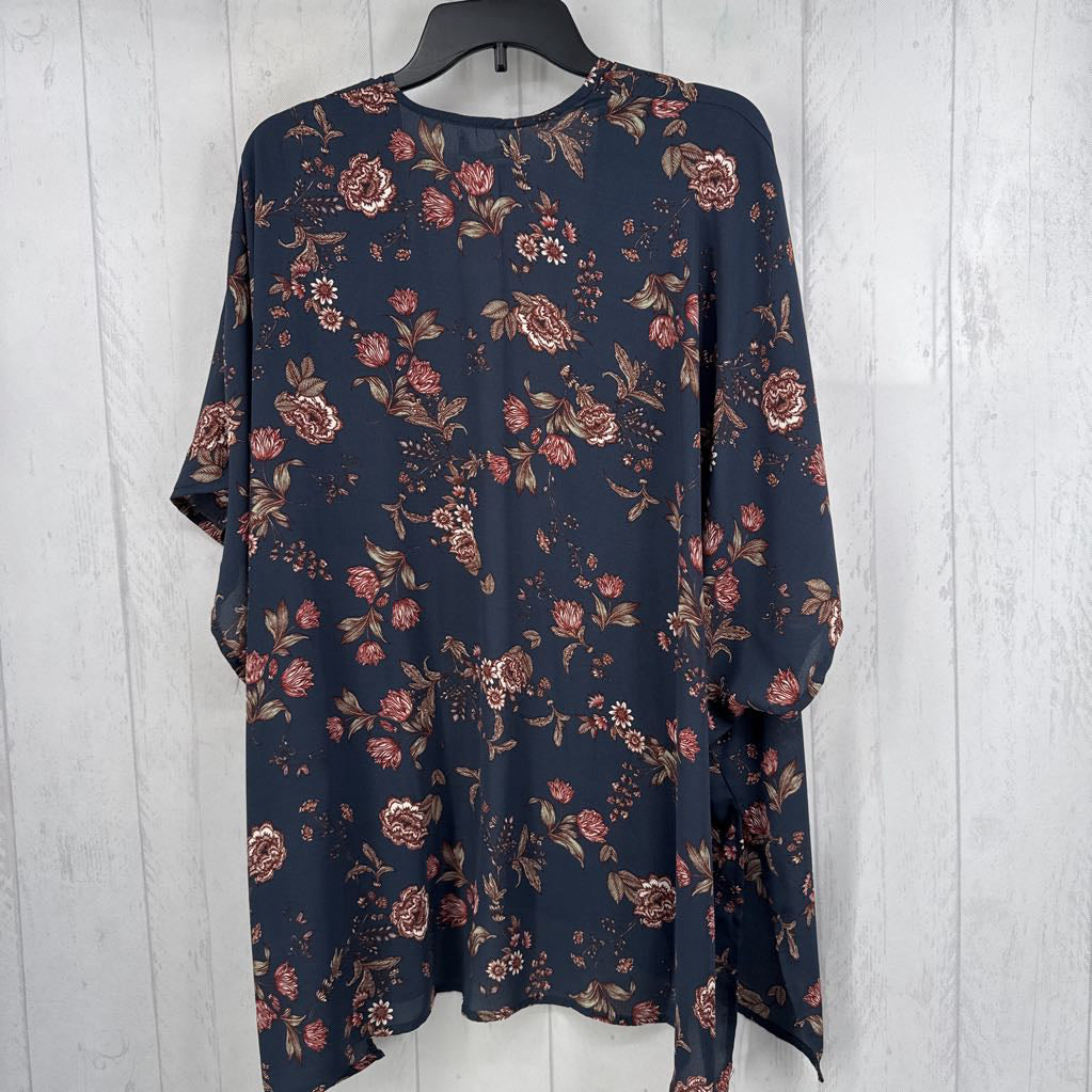 O/S flo print ruana