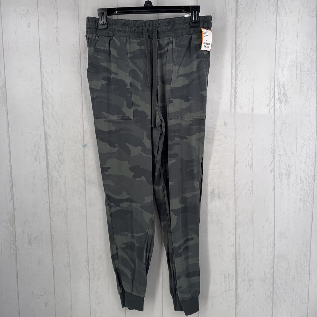 S camo print joggers