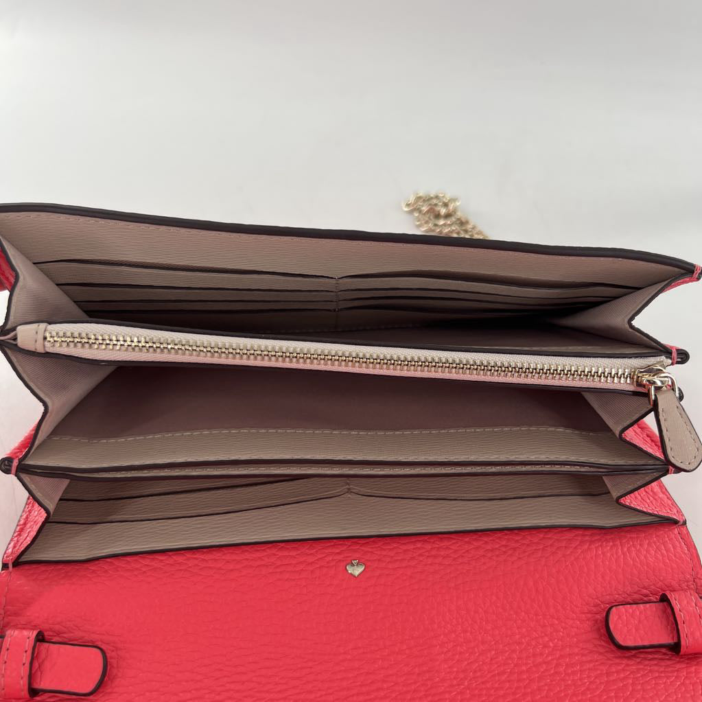 pebbled leather chain strap crossbody