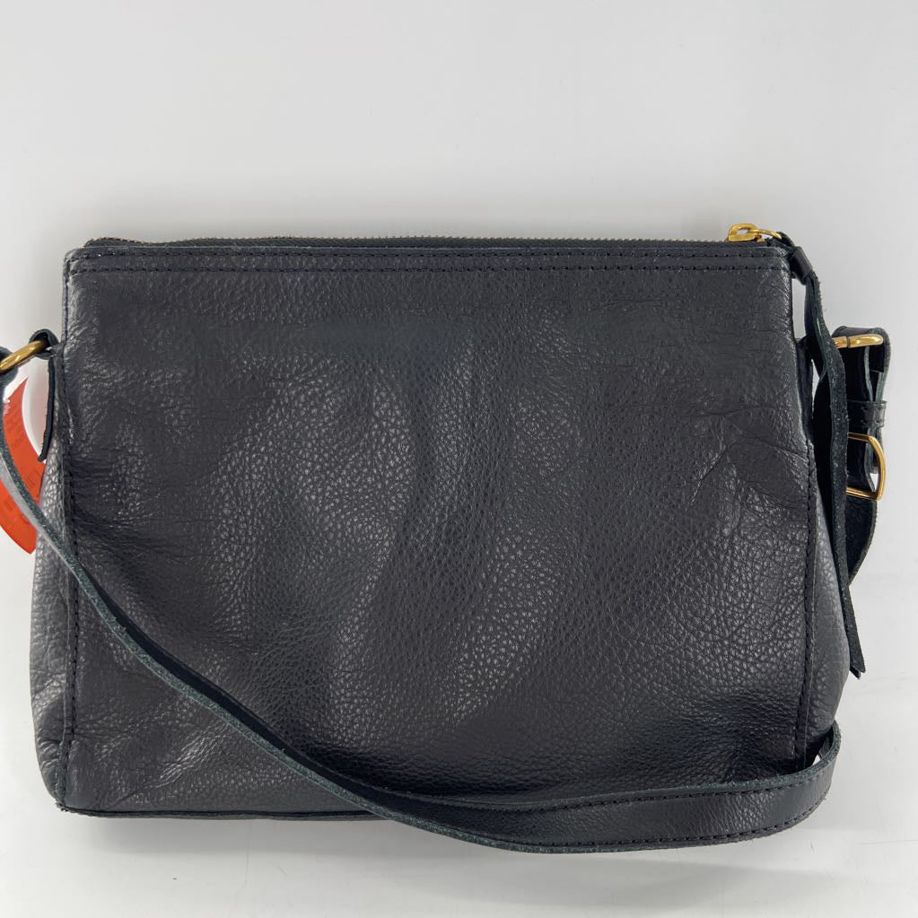 leather triple compartment crossbody