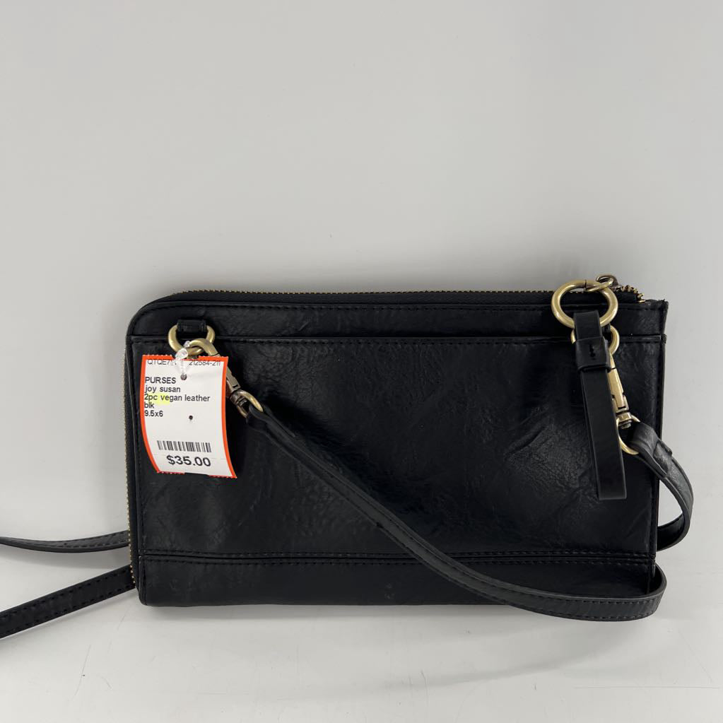 2pc vegan leather crossbody & wallet