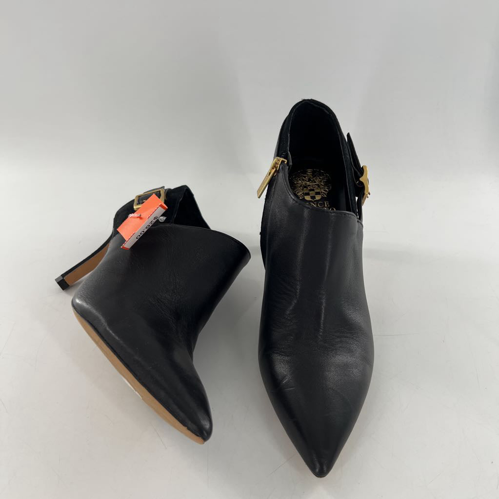 8 leather high-heel bootie