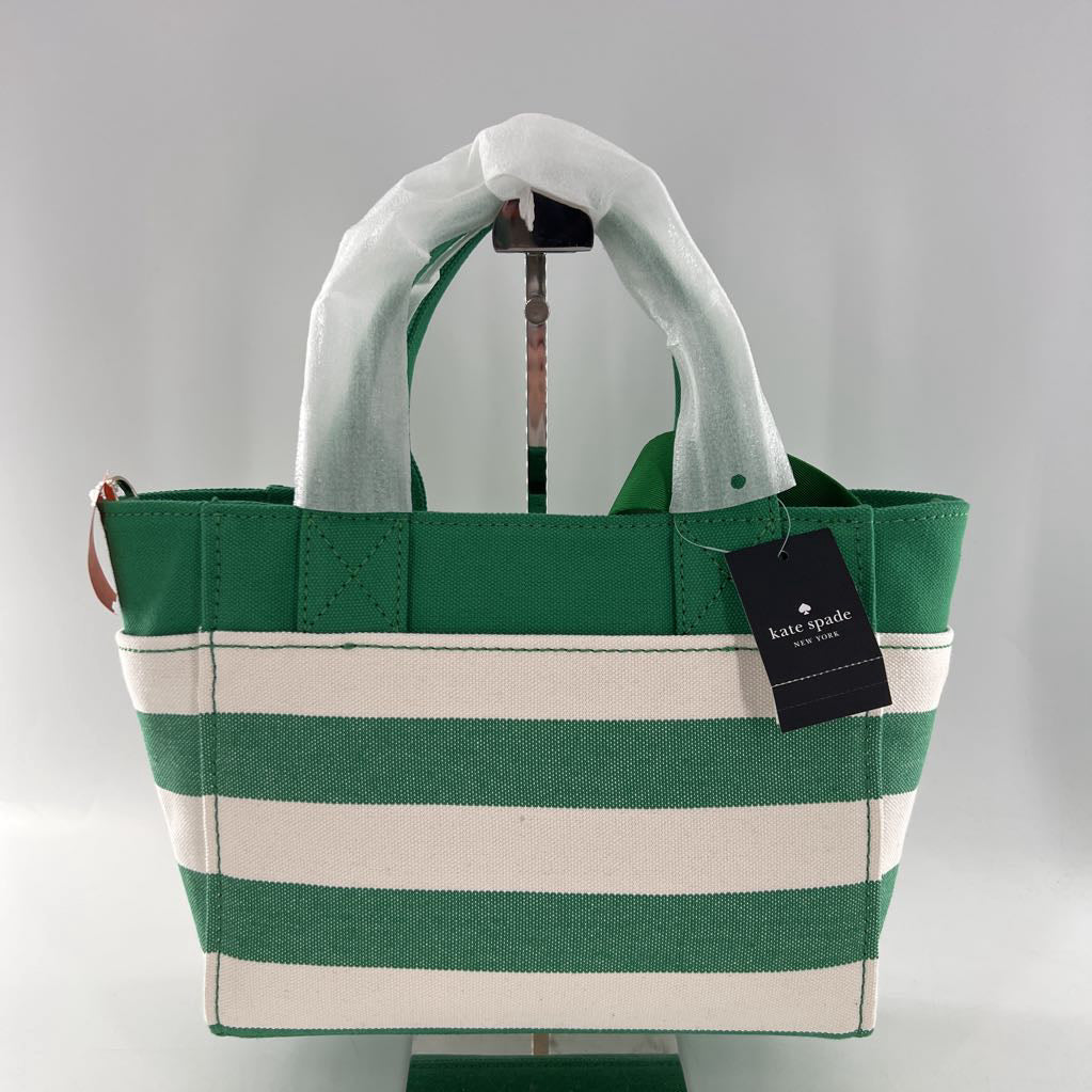 R319 striped canvas satchel