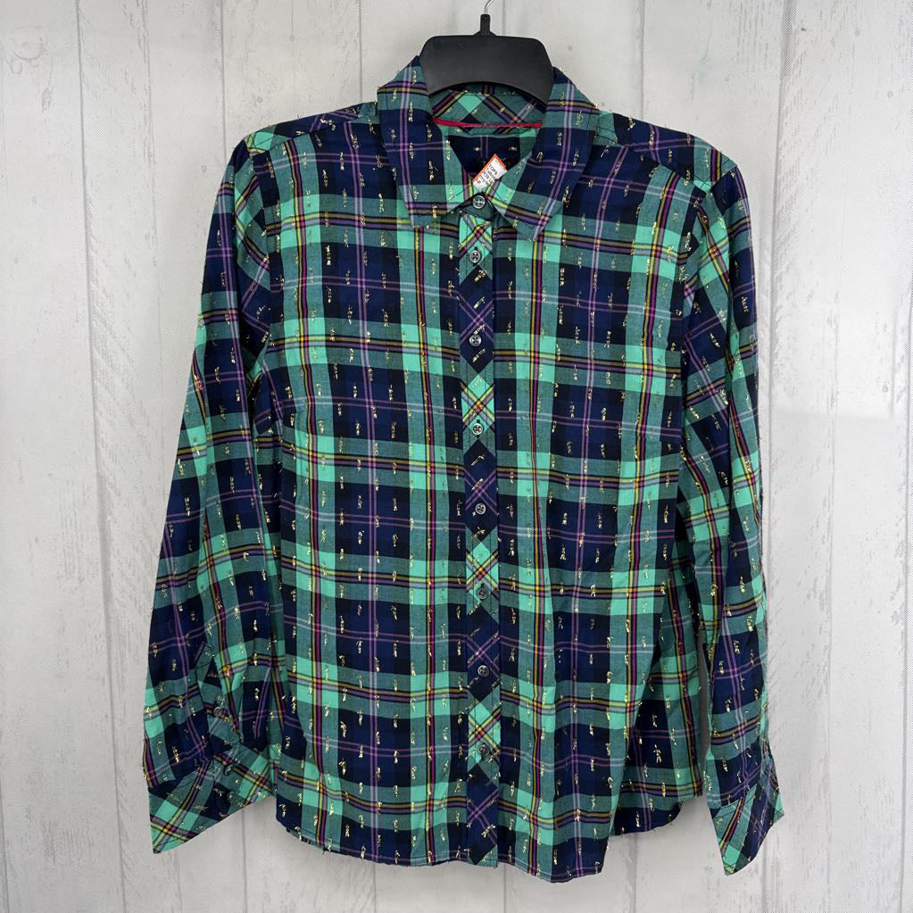 R39 Lp plaid button down l/s top