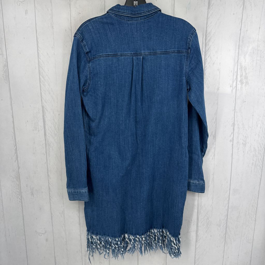 S denim button down l/s dress