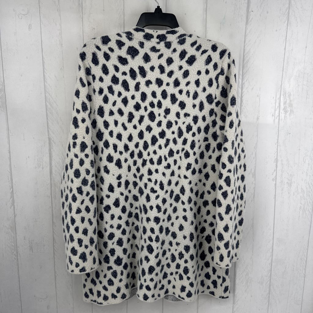 XL animal print open front cardi