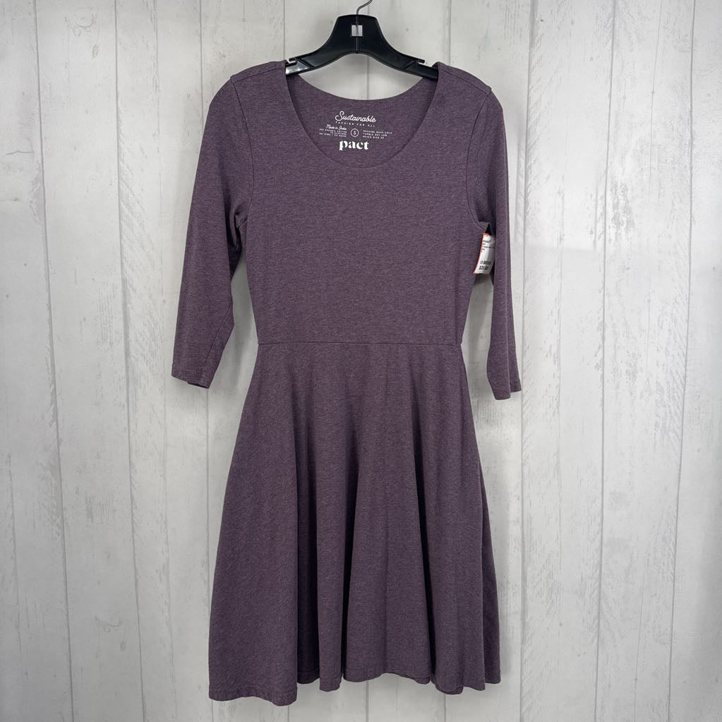 S scoop neck 3/4 slv dress