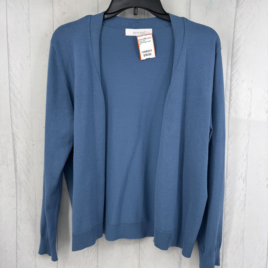 L lightweight open front cardi