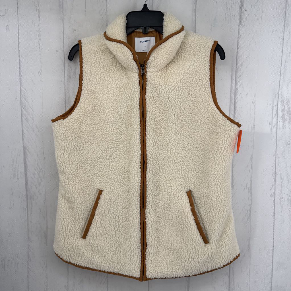 L fleece zip-up vest
