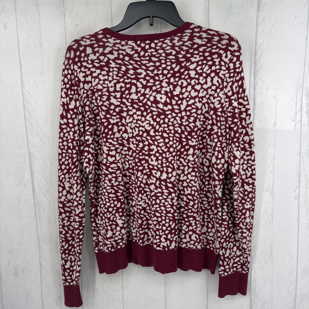 M animal print button down cardi