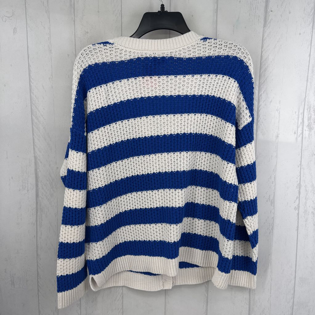 M striped button down cardi