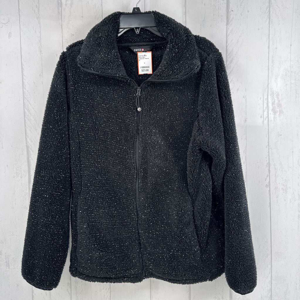 L shimmer fleece zip-up jacket