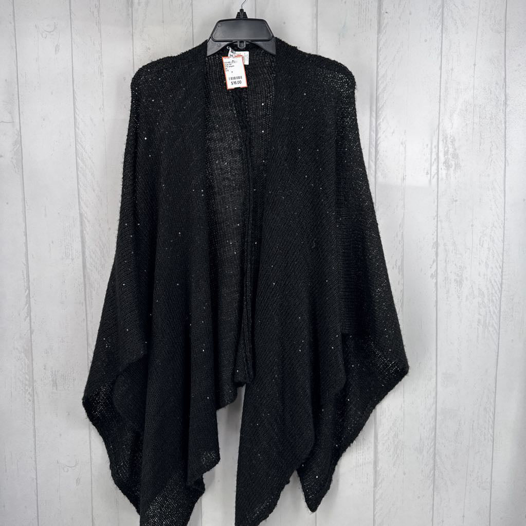 O/S sequin embelished knit shawl